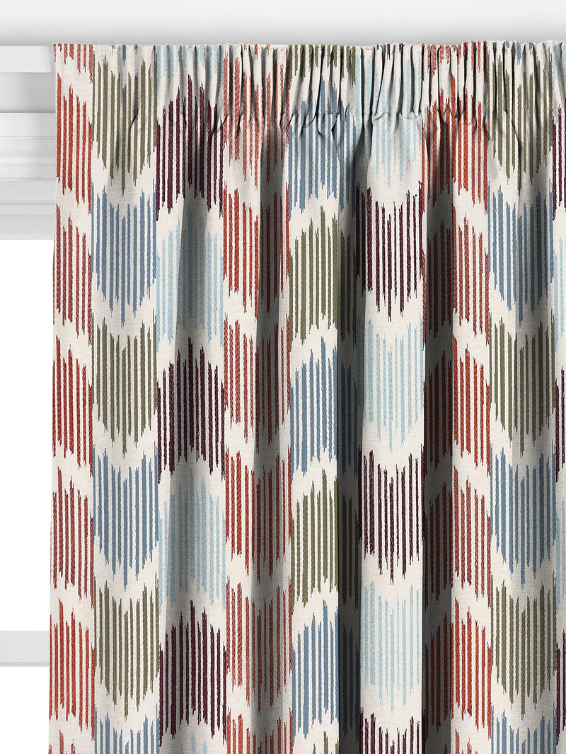 John Lewis Ikat curtains blue multi made to measure (British brand)