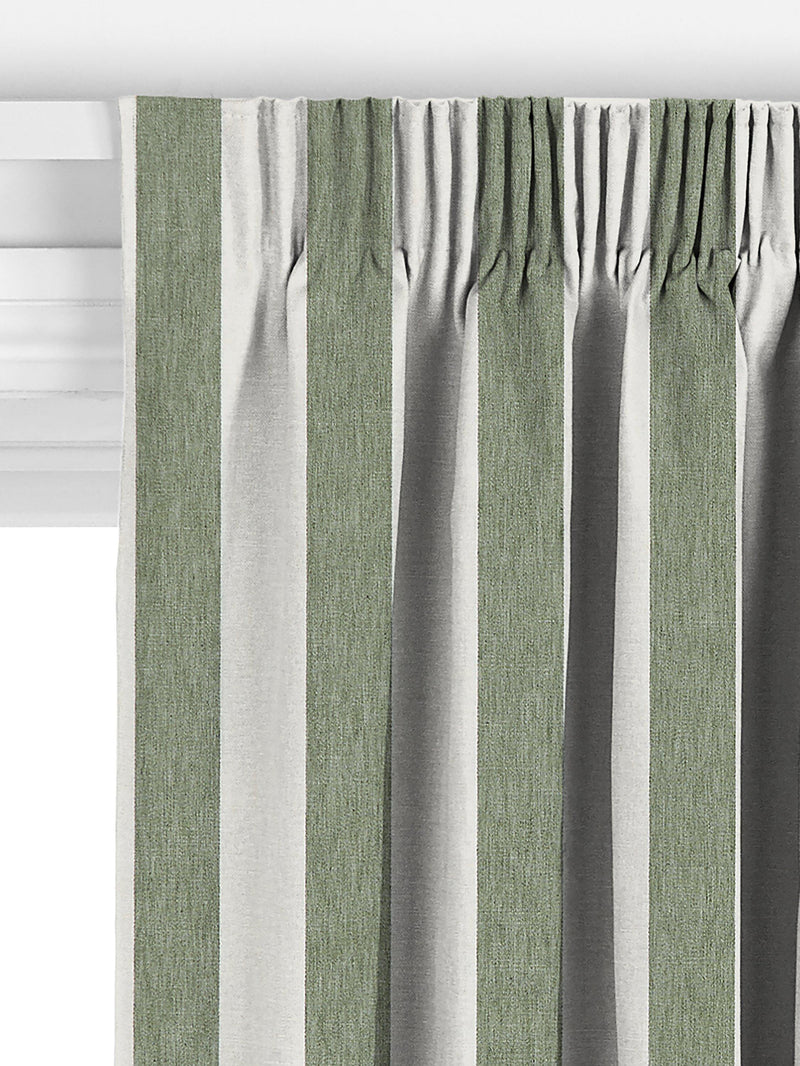 John Lewis Bold Stripe curtains Myrtle Green made to measure - British product