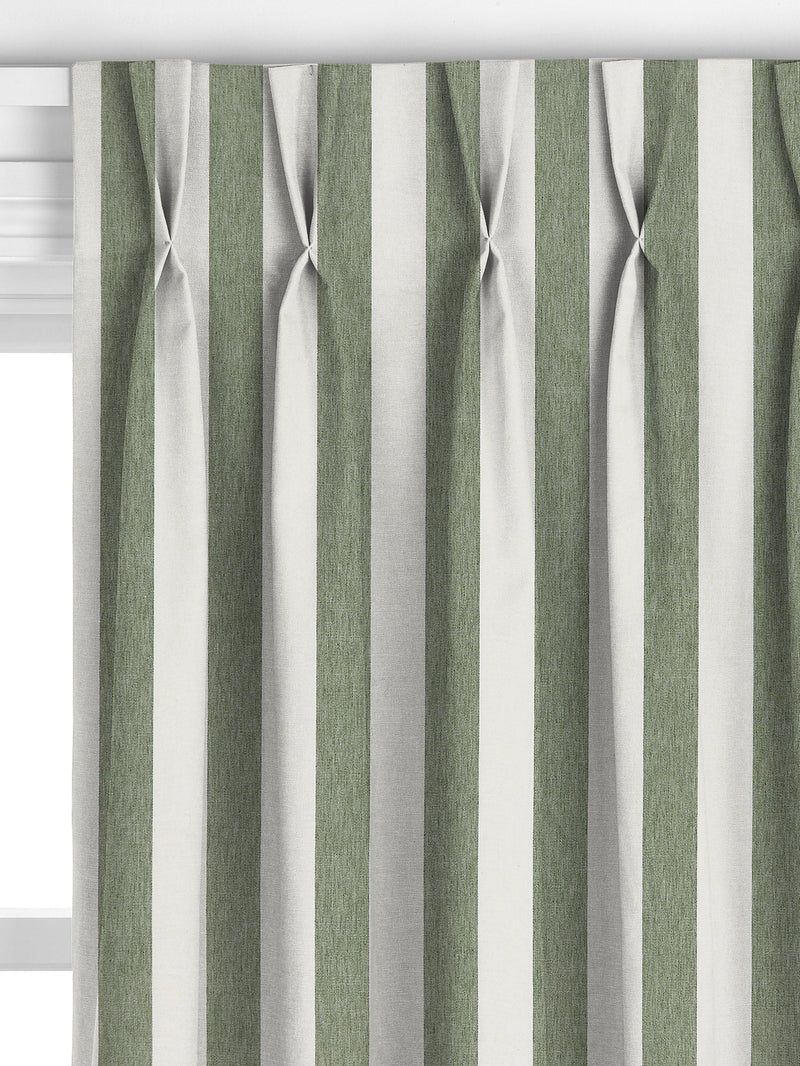 John Lewis Bold Stripe curtains Myrtle Green made to measure - British product