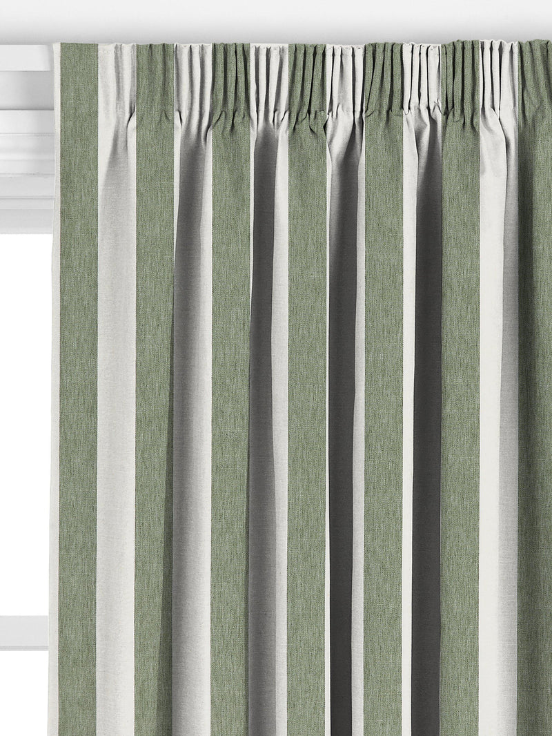 John Lewis Bold Stripe curtains Myrtle Green made to measure - British product