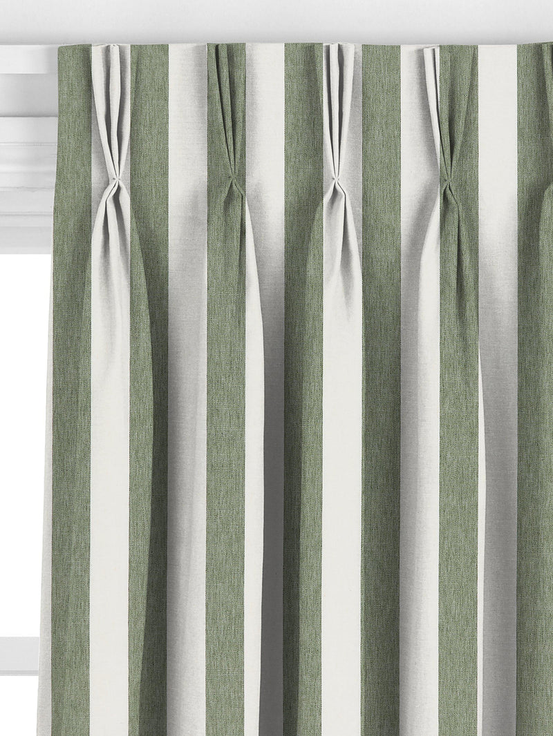 John Lewis Bold Stripe curtains Myrtle Green made to measure - British product