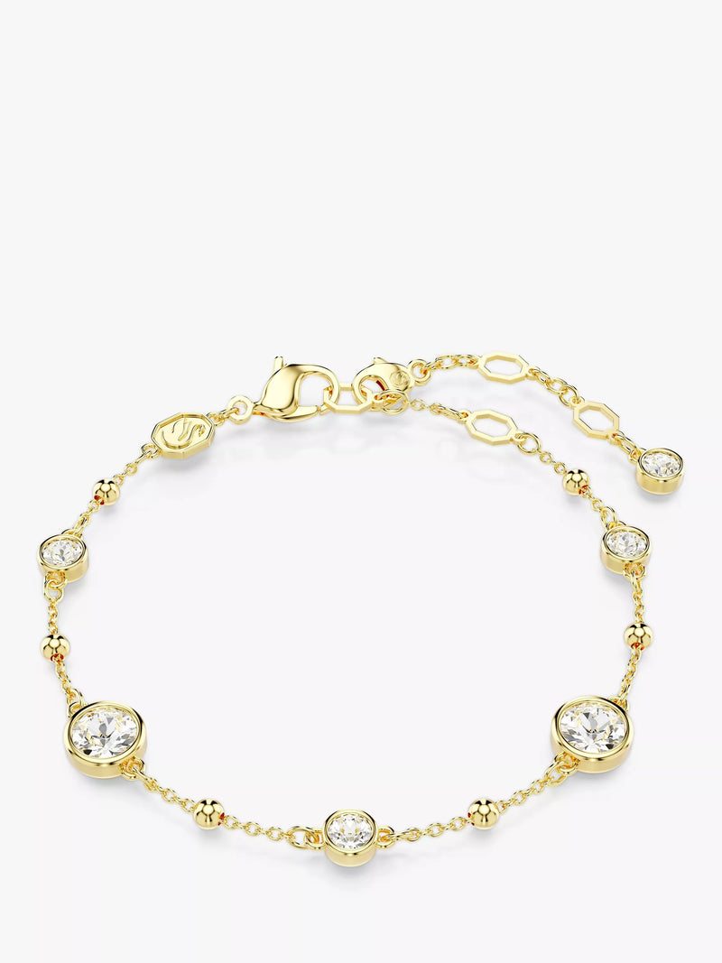 Swarovski Imber round crystal bracelet gold tone (British brand)