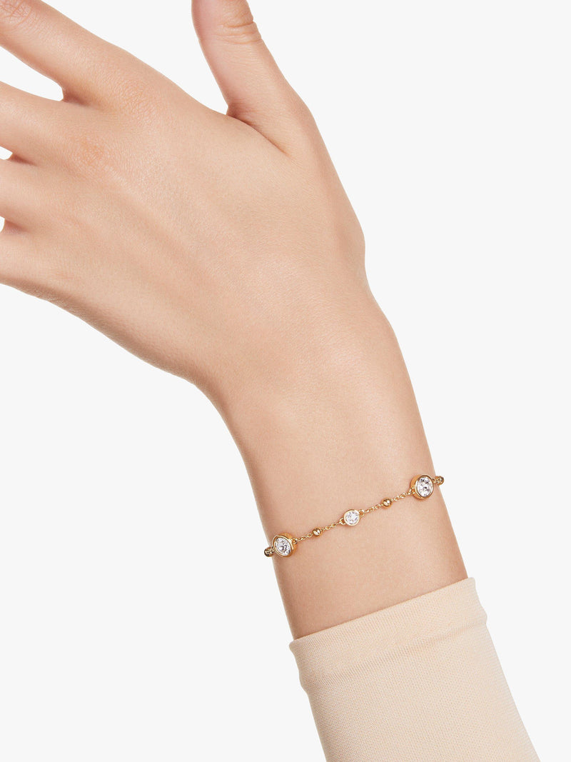 Swarovski Imber round crystal bracelet gold tone (British brand)