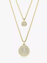 John Lewis Swarovski Meteora Double Chain Pave Crystal Pendant Necklace- Buy online at McGrocer