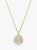 Swarovski gold tone crystal pendant necklace, UK version