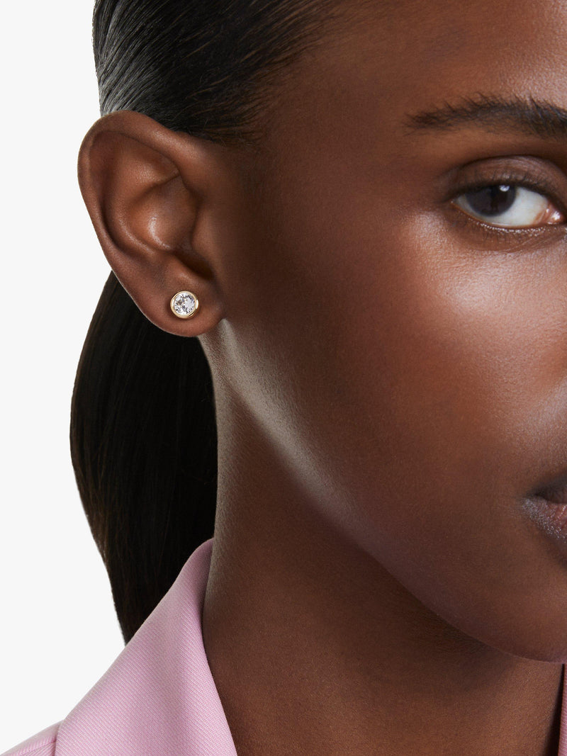 Swarovski Imber crystal stud earrings gold tone (British brand)