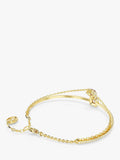 Swarovski crystal bangle gold tone heart chain detail - British product