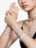 Swarovski Meteora crystal bangle silver tone - British product