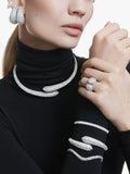 Swarovski Meteora crystal bangle silver tone - British product