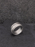 Hoxton London men's twist spinning ring in silver - British product