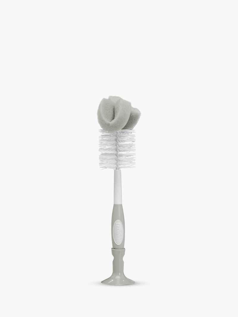 Dr Brown's grey bottle brush with bristle and sponge head - British product