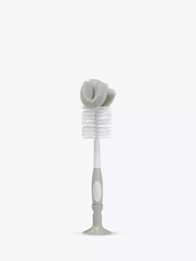 Dr Brown's grey bottle brush with bristle and sponge head - British product