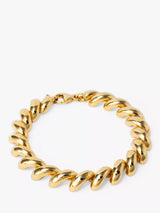 John Lewis LARNAUTI San Marco Curved Spiral Gold Bracelet 19cm- Buy online at McGrocer