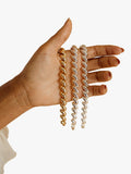 LARNAUTI chunky chain sterling silver bracelet, UK version