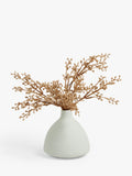 John Lewis artificial mimosa in white and brown ceramic vase, UK version
