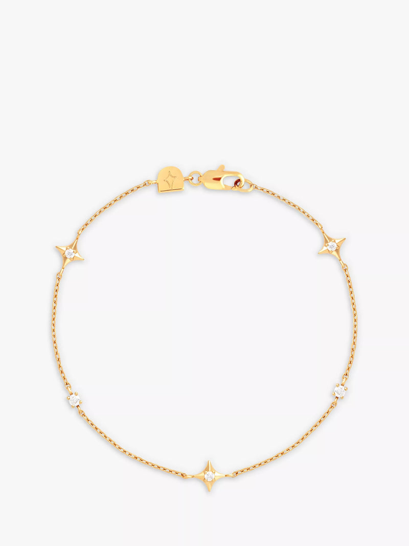 Astrid & Miyu cosmic star charm bracelet gold, UK version