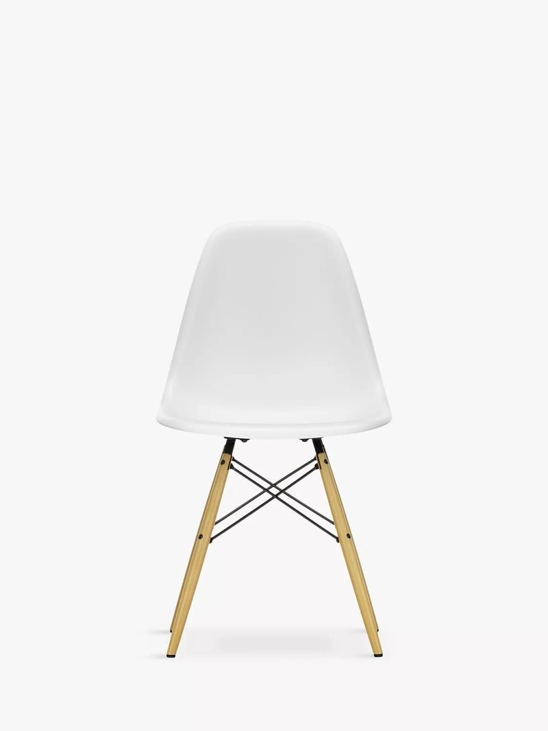 Vitra Eames RE DSW recycled plastic chair with wood legs, imported from the UK