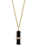 John Lewis DPT Antwerp Dark Secrets Onyx Pendant Necklace, Gold- Buy online at McGrocer