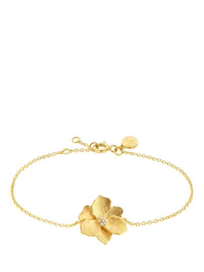 John Lewis DPT Antwerp Diamond Jasmine Flower Chain Bracelet Gold- Buy online at McGrocer