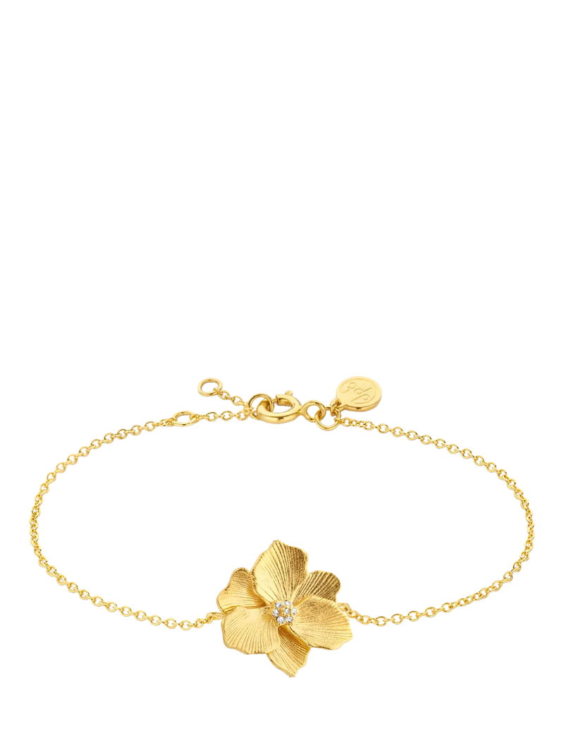 DPT Antwerp diamond jasmine flower chain bracelet gold, UK version
