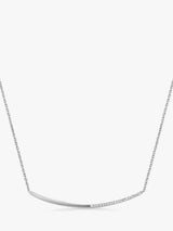 John Lewis DPT Antwerp Linea Diamond Bar Necklace Silver 0.06ct Diamond Pendant- Buy online at McGrocer