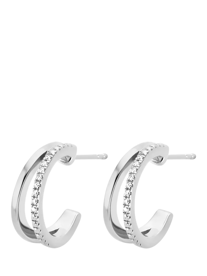 DPT Antwerp diamond double hoop earrings, UK version