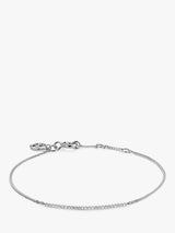 John Lewis DPT Antwerp Diamond Bar Chain Bracelet, Silver, 16cm- Buy online at McGrocer
