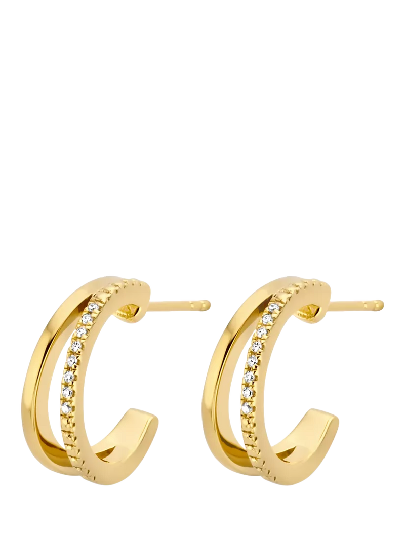 DPT Antwerp Diamond Double Hoop Earrings