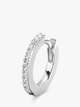 John Lewis DPT Antwerp Diamond Huggie Hoop Single Earring, Silver- Buy online at McGrocer