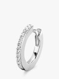 DPT Antwerp diamond huggie hoop single earring silver, UK version