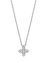 John Lewis DPT Antwerp Floral Diamond Pendant Necklace, Silver- Buy online at McGrocer