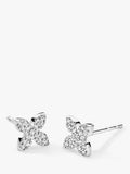 DPT Antwerp floral diamond stud earrings 0.8cm - British product