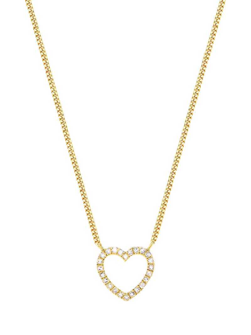 DPT Antwerp gold heart of diamonds pendant necklace - British product