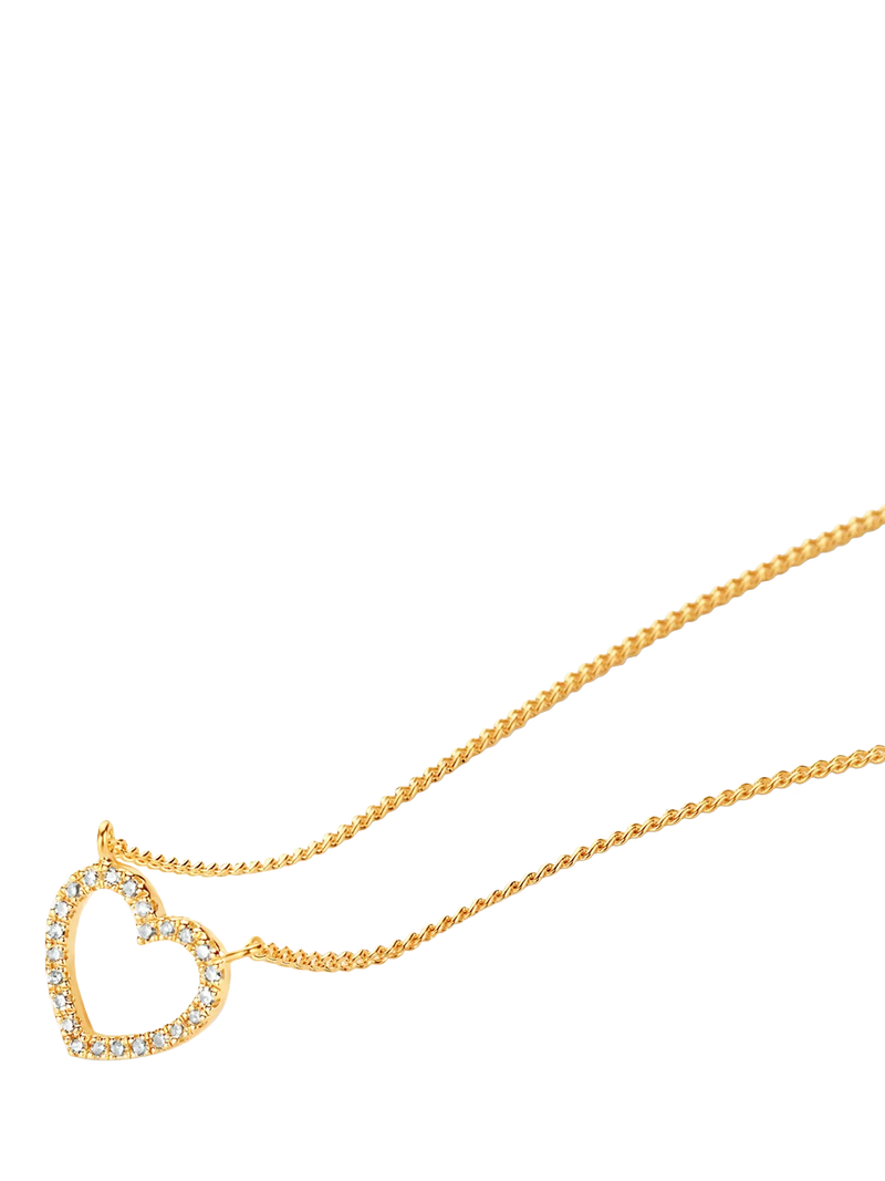 DPT Antwerp gold heart of diamonds pendant necklace - British product