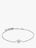 DPT Antwerp floral diamond bracelet in silver, imported from the UK