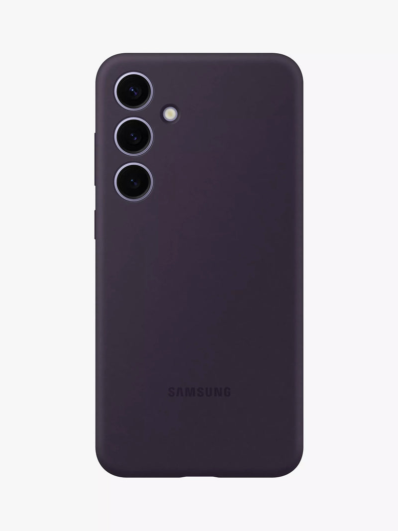Samsung Silicone Case Dark Violet for Galaxy S24+, imported from the UK
