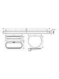 hansgrohe WallStoris bath tub storage bundle, UK version