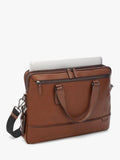 TUMI Sycamore leather briefcase cognac slim, imported from the UK