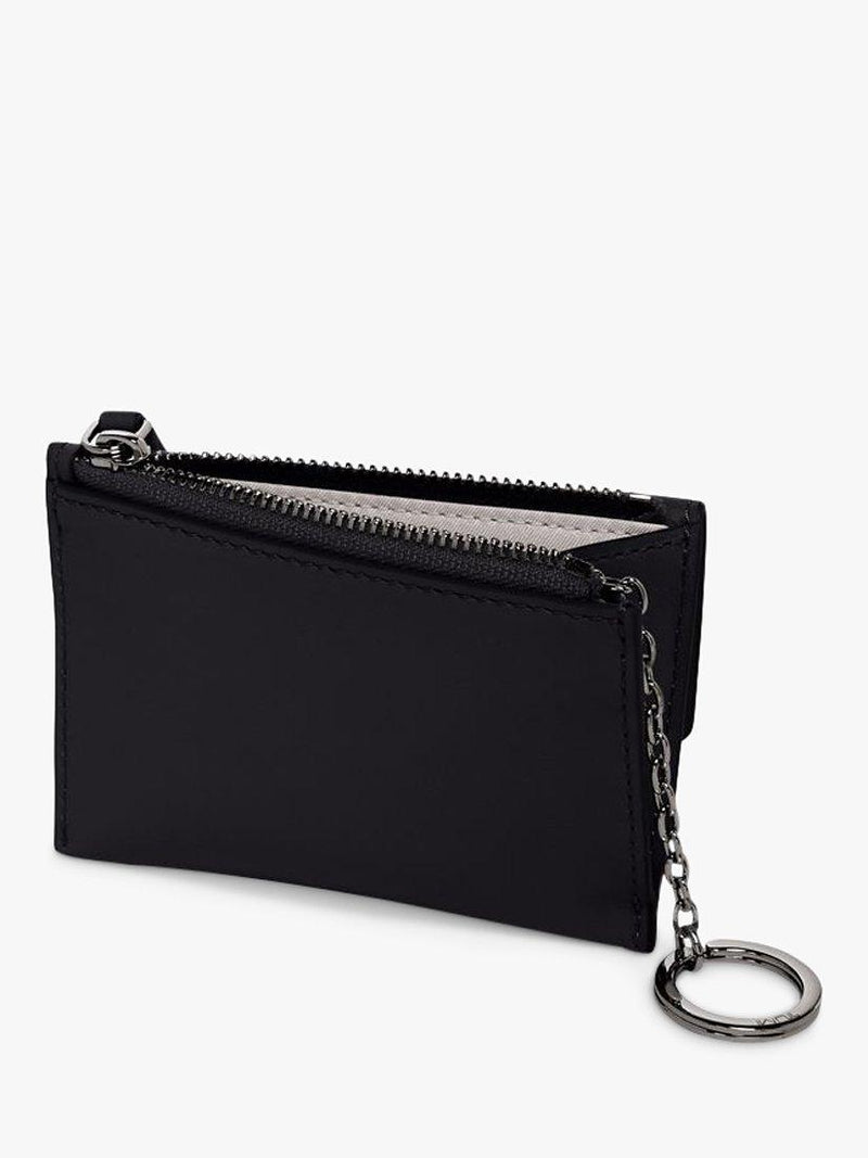 TUMI flap card leather case black (British brand)