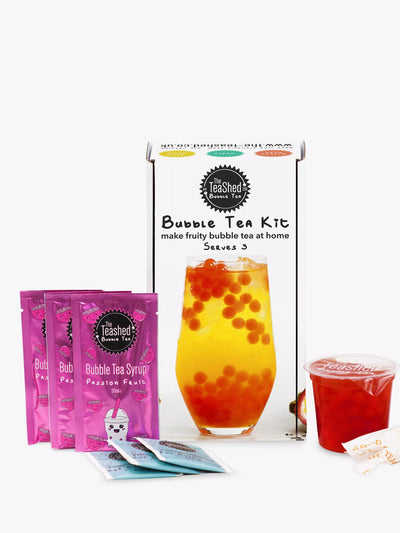 John Lewis The Tea Shed Bubble Tea Kit Passion Fruit and Strawberry 400g- Buy online at McGrocer