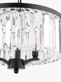 Laura Ashley soft black three-arm chandelier (British brand)