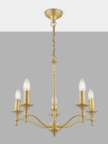 Laura Ashley 5-arm chandelier matt antique brass - UK version
