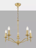 Laura Ashley 5-arm chandelier matt antique brass - UK version