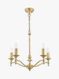 Laura Ashley 5-arm chandelier matt antique brass - UK version