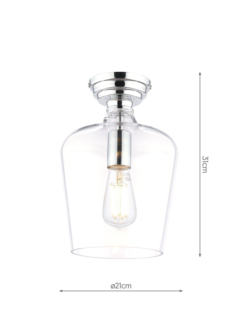 Laura Ashley Ockley semi flush ceiling light, imported from the UK