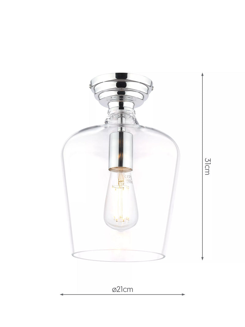 Laura Ashley Ockley semi flush ceiling light, imported from the UK