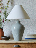 Laura Ashley Pussy Willow ceramic table lamp grey medium - British product