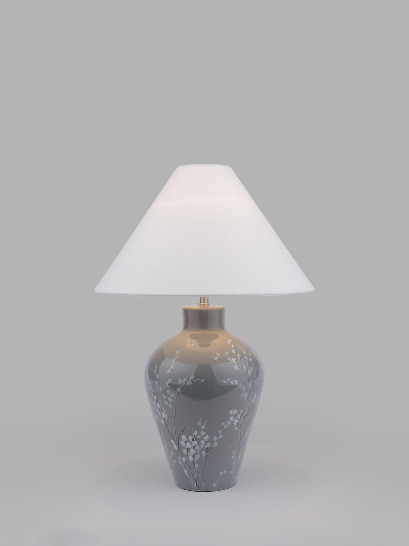 Laura Ashley Pussy Willow ceramic table lamp grey medium - British product