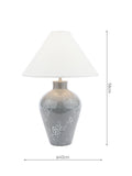 Laura Ashley Pussy Willow ceramic table lamp grey medium - British product