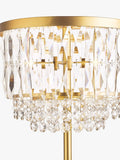 Laura Ashley Rhosill floor lamp matt antique brass 158cm, imported from the UK